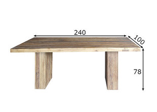 Söögilaud Banda, 240cm, tiikpuu цена и информация | Кухонные и обеденные столы | kaup24.ee