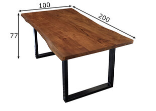Обеденный стол Tische, 200x100, черный цена и информация | Кухонные и обеденные столы | kaup24.ee