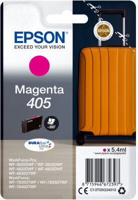 Tindikassett Epson 405 DuraBrite Ultra Ink, 1 tk, Originaal Standard Yield Magenta цена и информация | Tindiprinteri kassetid | kaup24.ee