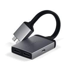 USB-C jagaja Satechi 2x HDMI цена и информация | Адаптеры и USB-hub | kaup24.ee