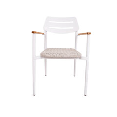 Садовый стул Wales 56x60xH82 см, белый цена и информация | Садовые стулья, кресла, пуфы | kaup24.ee