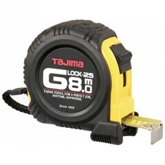 Рулетка измерительная Tajima G-LOCK 8 м x - 25 мм цена и информация | Механические инструменты | kaup24.ee