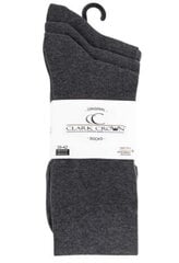 Мужские носки из чесаного хлопка Clark Crown premium, 2138, 3 пары, серые цена и информация | Мужские носки | kaup24.ee