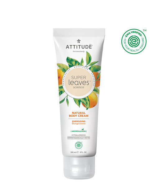 Attitude Super Leaves Energizing Body Cream Orange Leaves ergutav kehakreem 240 ml цена и информация | Kehakreemid, losjoonid | kaup24.ee