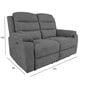 Diivan Mimi 2-kohaline 153x93xH102cm, elektriline recliner, hall цена и информация | Tugitoolid ja tugitoolvoodid | kaup24.ee