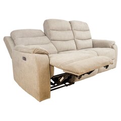 Diivan Mimi 3-kohaline 208x93xH102cm, elektriline recliner, beež hind ja info | Diivanid ja diivanvoodid | kaup24.ee