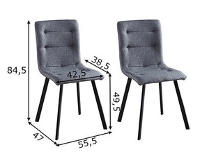 Söögitoolide komplekt, 2tk, helehall hind ja info | Söögilaua toolid, köögitoolid | kaup24.ee