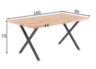 Обеденный стол 90x160, натуральный дуб цена и информация | Кухонные и обеденные столы | kaup24.ee