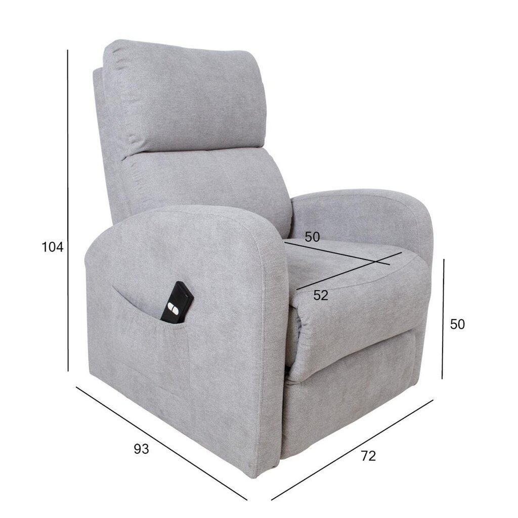 Tugitool Barny, elektriline lift recliner, helehall hind ja info | Tugitoolid ja tugitoolvoodid | kaup24.ee