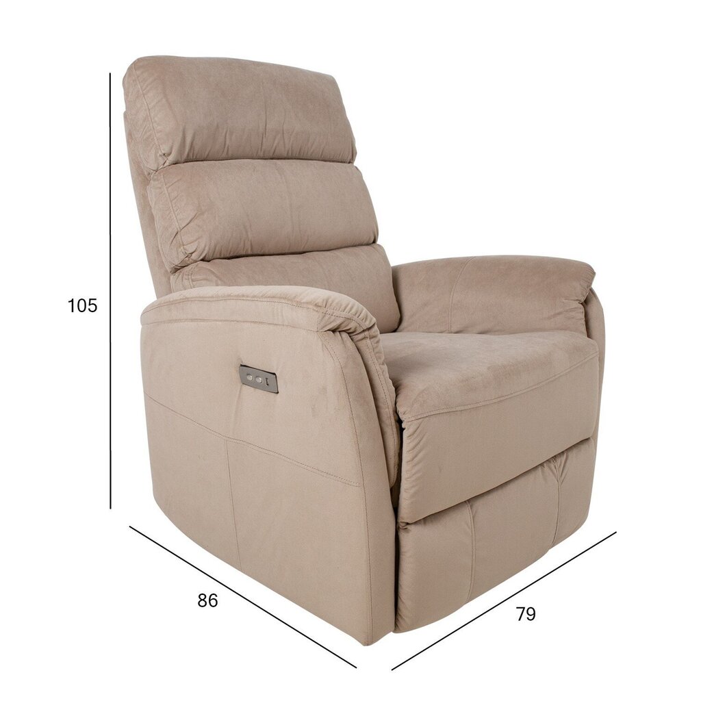 Tugitool Barclay 79x86xH105cm, elektriline recliner, helepruun hind ja info | Tugitoolid ja tugitoolvoodid | kaup24.ee