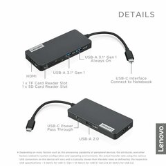 USB Jagaja Lenovo USB-C 7-in-1 hind ja info | Lenovo Arvutite lisaseadmed | kaup24.ee