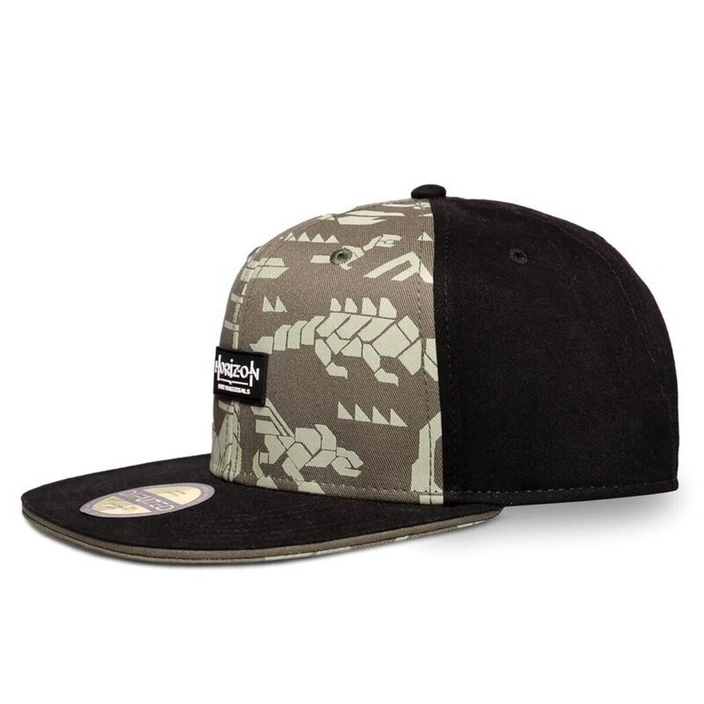 Snapback Cap: Horizon Forbidden West Graphics, Black/Olive цена и информация | Fännitooted mänguritele | kaup24.ee