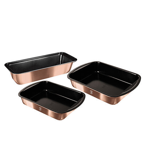 Berlinger Haus küpsetusvormide komplekt Metallic Line Rose Gold Edition, 3 tk цена и информация | Ahjuvormid ja küpsetustarvikud | kaup24.ee