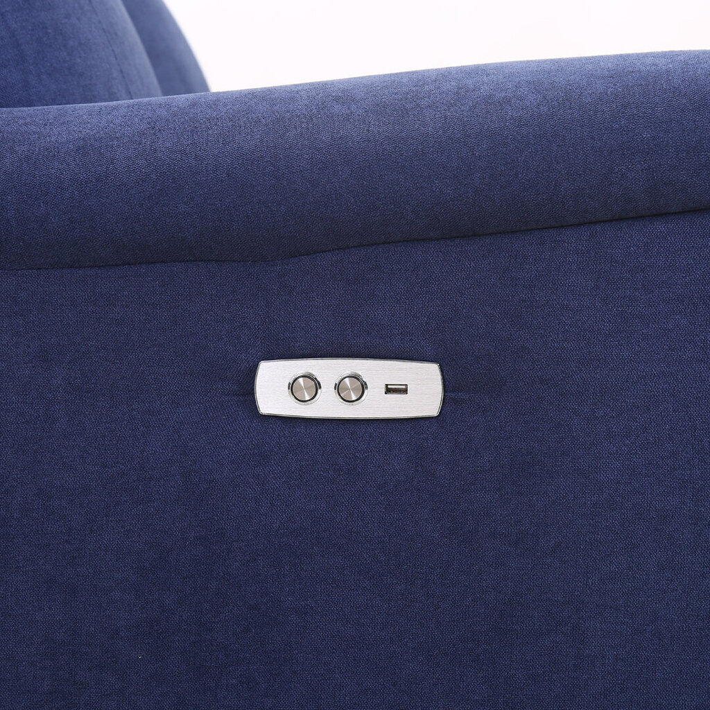 Diivan Milo 2-kohaline 155x96xH103cm, elektriline recliner, sinine цена и информация | Tugitoolid ja tugitoolvoodid | kaup24.ee