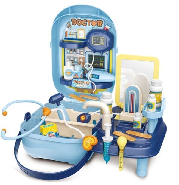 Arsti komplekt kohvris koos laua ja 34 aksessuaariga, sinine hind ja info | Tüdrukute mänguasjad | kaup24.ee