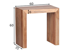 Приставной столик Wohnling Mumbai, коричневый цена и информация | Журнальные столики | kaup24.ee