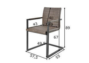 Комплект стульев, 2 шт, тёмно-коричневый цена и информация | Стулья для кухни и столовой | kaup24.ee