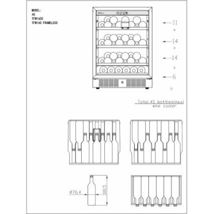 Tefcold TFW200S hind ja info | Veinikülmikud | kaup24.ee