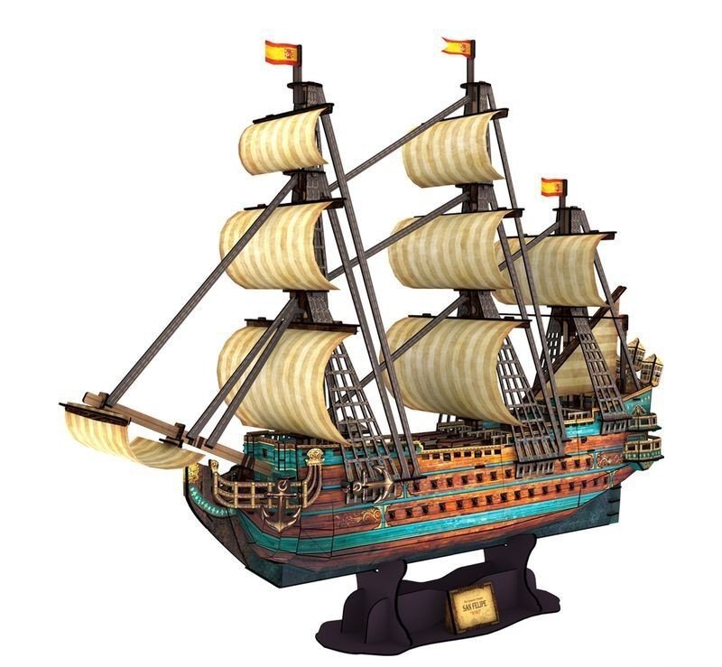 3D pusle CubicFun Hispaania sõjalaev „San Felipe“, 248-osaline hind ja info | Pusled | kaup24.ee