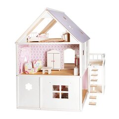 Деревянный кукольный домик, фиолетовый цена и информация | Игрушки для девочек | kaup24.ee
