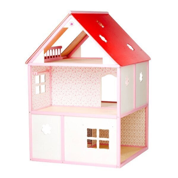 Puidust mänguasi nukumaja punane цена и информация | Tüdrukute mänguasjad | kaup24.ee