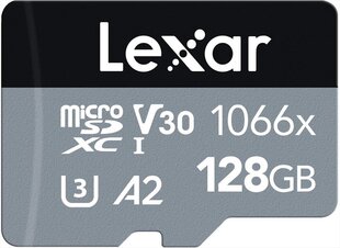 Lexar Professional 1066x microSDXC, 128GB цена и информация | Карты памяти для фотоаппаратов, камер | kaup24.ee