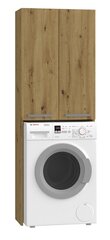 Шкаф над стиральной машиной Pola DD, коричневый цена и информация | Шкафчики для ванной | kaup24.ee
