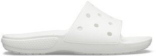 Crocs женские тапочки Classic Slide W 206121 100, белые цена и информация | Шлепанцы, тапочки для женщин | kaup24.ee