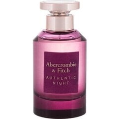 Парфюмерная вода Abercrombie & Fitch Authentic Night EDP, для женщин, 30 мл цена и информация | Женские духи | kaup24.ee