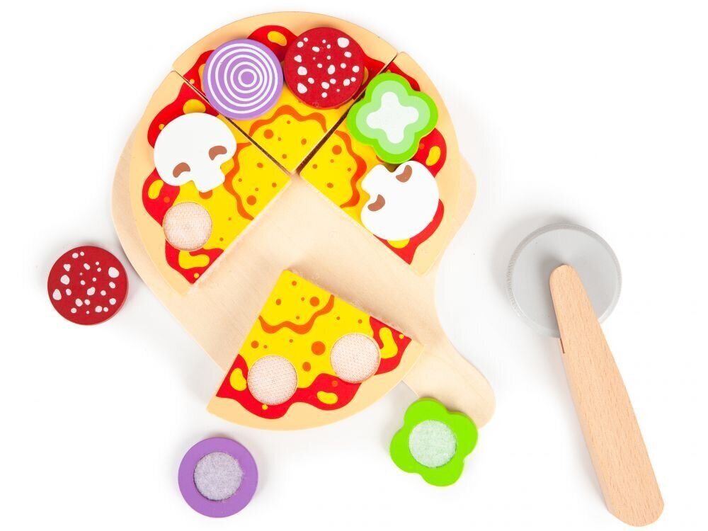 Laste puidust pitsaahi + köögitarvikud Ecotoys hind ja info | Tüdrukute mänguasjad | kaup24.ee