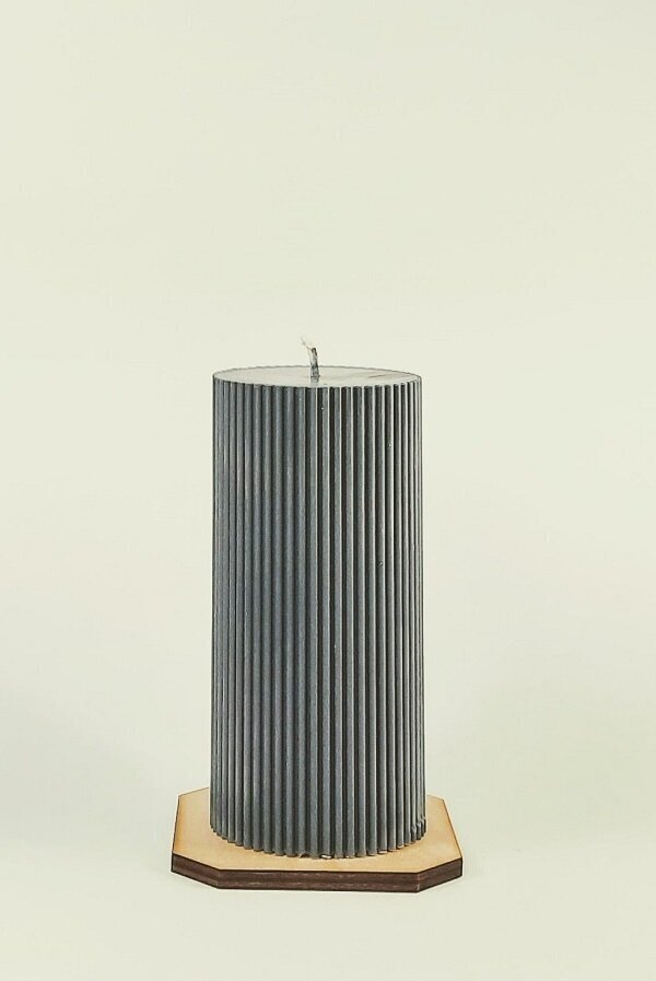 Sojavahast küünal Silinder, must, 7x14,5 cm, 490 g цена и информация | Küünlad, küünlajalad | kaup24.ee