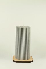 Sojavahast küünal, Silinder, hall, 7x14,5 cm, 490 g hind ja info | Küünlad, küünlajalad | kaup24.ee