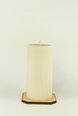 Кремовая свеча из соевого воска, Цилиндр, 7x14,5 см, 490 г