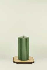 Зеленая свеча из соевого воска, Цилиндр, 4,5x9,5 см., 170 г. цена и информация | Подсвечники, свечи | kaup24.ee