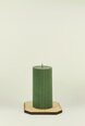 Sojavahast küünal, Silinder, roheline, 4,5x9,5 cm, 170 g