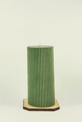 Зеленая свеча из соевого воска, Цилиндр, 7x14,5 см., 490 г цена и информация | Подсвечники, свечи | kaup24.ee