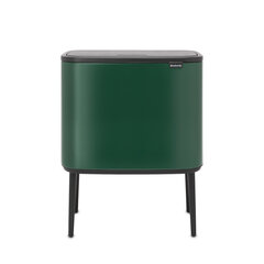 Мусорный бак Brabantia Touch Bin Bo, 11 + 23 л, Pine Green цена и информация | Мусорные баки | kaup24.ee