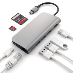 Хаб USB-C Multi-port 4K и Ethernet Satechi цена и информация | Адаптеры и USB-hub | kaup24.ee