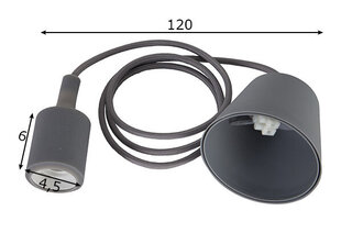 Потолочный светильник Cord, черный цена и информация | Потолочный светильник, 38 x 38 x 24 см | kaup24.ee