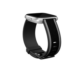 Vahetusrihm Fitbit Versa-Lite Woven Hybrid Band (L), must, FB166WBBKGYL hind ja info | Nutikellade ja nutivõrude tarvikud | kaup24.ee