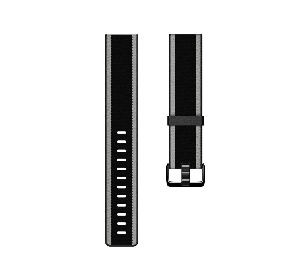 Vahetusrihm Fitbit Versa-Lite Woven Hybrid Band (L), must, FB166WBBKGYL цена и информация | Nutikellade ja nutivõrude tarvikud | kaup24.ee