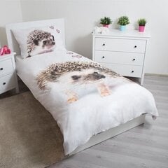 Voodipesukomplekt Hedgehog 140 x 200 cm + padjapüür 70 x 90 cm цена и информация | Детское постельное бельё | kaup24.ee