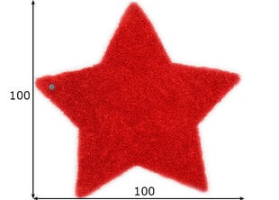 Tom Tailor narmasvaip Soft Uni Star, punane, 100 x 100 cm цена и информация | Ковры | kaup24.ee