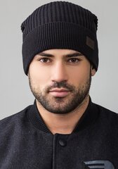 Caskona мужская шапка CHICAGO FXM*01, черная 2000000026107 цена и информация | Мужские шарфы, шапки, перчатки | kaup24.ee