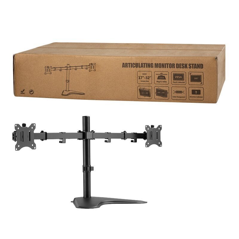 Logilink Dual Monitor Stand BP0099 Desk цена и информация | Monitori hoidjad | kaup24.ee