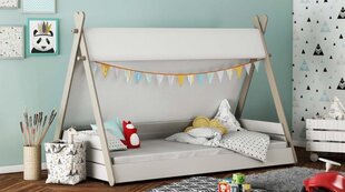 Детская кровать Totem 90x200, жемчужно-белый/серый цена и информация | Детские кровати | kaup24.ee