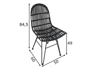 Söögitool Rattan, must hind ja info | Söögilaua toolid, köögitoolid | kaup24.ee