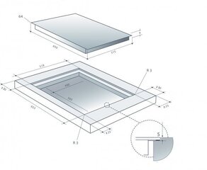 Induktsioonplaat De Dietrich DPI7650B, laius 65 cm hind ja info | Köögimööbli komplektid | kaup24.ee