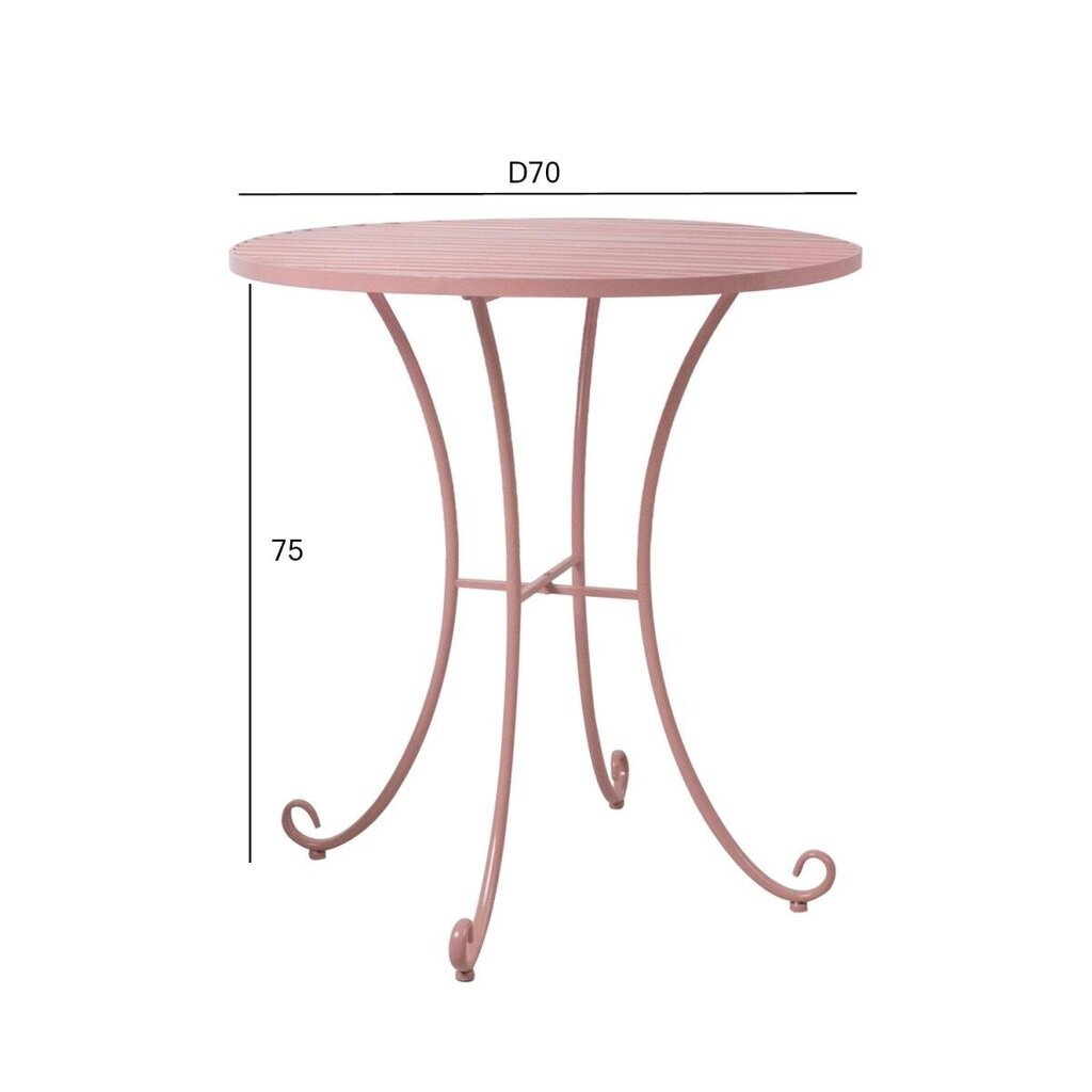 Laud ROSY D70xH75cm, sepistatud metall, vanaroosa hind ja info | Köögi- ja söögilauad | kaup24.ee