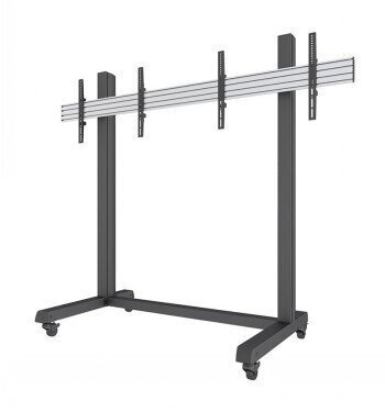 NEOMOUNTS BY NEWSTAR PRO MOBILE FLAT SCREEN TROLLEY - 2X1 (2 X HORIZONTAL) - BOX 1/2 32-55 BLACK/SILVER цена и информация | Veljed | kaup24.ee